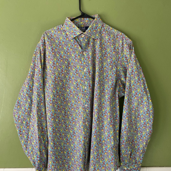 Polo Ralph Lauren floral print regent custom fit XL 17 1/2 - Picture 2 of 3